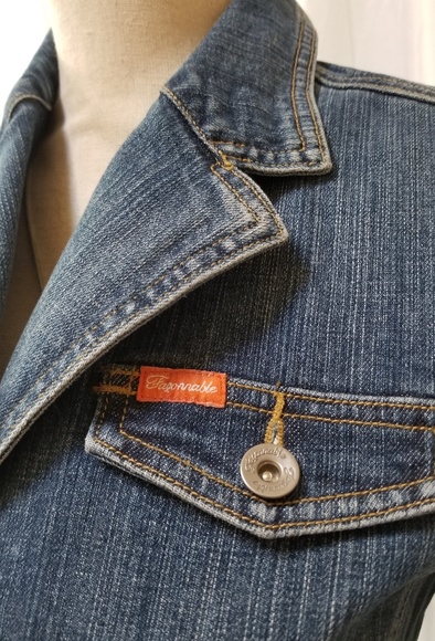 FAÇONNABLE - Vintage Fitted Denim Jacket Sz XS - Picture 4 of 7